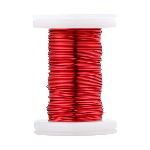 Image of BNTECHGO 24 AWG Magnet Wire 2 oz Red Enameled Copper Wire 0.0197 inch(0.50mm) | 24 Gauge Enameled Copper Coil Wire Widely Used For Transformers, Inductors, Speakers, Electromagnets, Educational Experiments