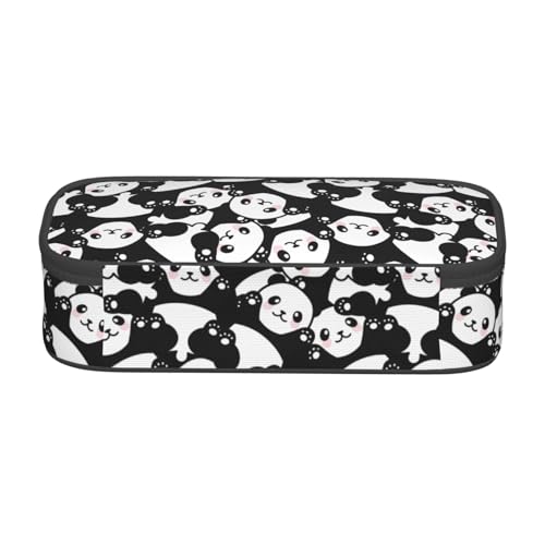 Image of Cute Kawaii Panda Pencil Case Organizer Big Capacity Pencil Pouch Stationery With Zipper School Supplies Pencil Bag For Girls Boys Office