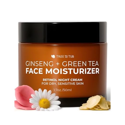 Tree to Tub Retinol Anti Aging Face Moisturizer for Dry & Sensitive Skin - Anti Wrinkle Hyaluronic Acid Facial Moisturizer, Vitamin A & E Night Cream for Women & Men w/Organic Aloe, Natural Ginseng