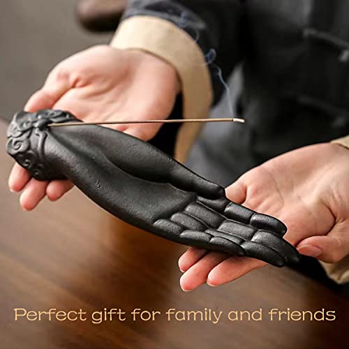 Me And Mr. Leo BUDDHA HAND 002 Ceramic Incense Holder For Sticks - Incense Burner Holder Zen Decor With Buddha Hand Design Protection From Evil thumb #1