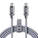 ESR USB-C to USB-C USB 3.1 Cable,Data Sync Charging Cable with Storage Strap, Type-C to Type-C for MacBook, iPad Pro 12.9/11 2018, Nintendo Switch, Samsung S9, Google Pixel 3, LG