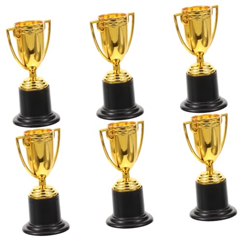 BESPORTBLE Children Trophy Set of 6 Plastic Competition Trophies for Parties Events and Educational Rewards