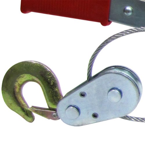 Winche manual de carraca 5 toneladas con polea y cable miniatura 2