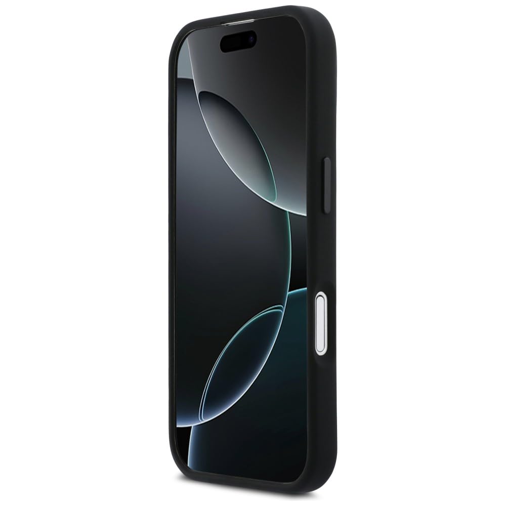 CG MOBILE BMW M - Tira horizontal de silicona compatible con funda MagSafe para iPhone 17 (negro)