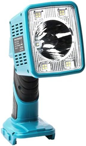 Portable utility lights1600LM Light Compatible with Makita 18V LXT Lithium Battery, 16W Work Light with USB Port, LED Work Light for Emergencies, Camping, Outdoor, Indoor(Battery not Included)
