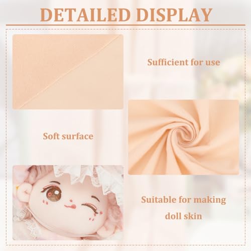 FINGERINSPIRE PapayaWhip-Colored DIY Doll Skin Fabric - Image 4