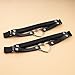 FM FM42 White PU Simulated Leather Women's Gothic Double Straps Heart O Ring Leg Thigh Elastic Garter Belt, One Pair