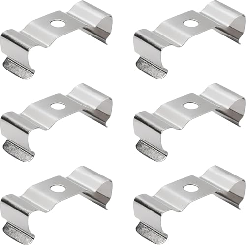 Image of Stainless Steel T5 LED Tube Light Clip Holders | Heavy-Duty Metal Mounting Brackets for T5 LED Batten & Fluorescent Tube Lights | Rustproof Long-Life Clips for Secure Installation (Pack of 10)