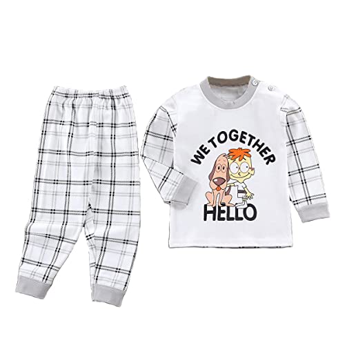 Image of Bold N Elegant Kids Cotton Printed Funky Cool Cartoon Print Full Sleeve T-Shirt & Pajama Lower Casual Clothing Set