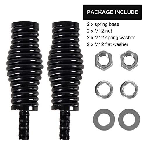 Image of 2PCS M12 Heavy-Duty LED Whip Light Antenna Spring Mount Compatible with Trucks Car RZR UTV Can Am ATV Off Road