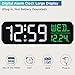 Peakeep Large Display Digital Alarm Clock for Bedrooms, Date Day of Week Calendar Desk Table Clocks for Living Room Office, Dimmable Plug in Electric Clock, 5 Volumes, Loud, Auto DST