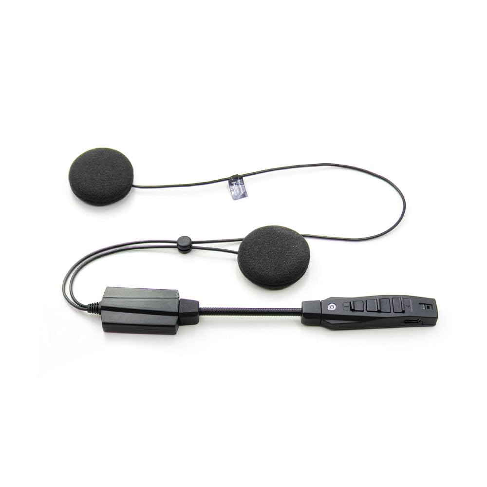 BluArmor Hs1 Helmet Bluetooth On Ear Headset, Hd Music, Calls, Voice Assistant, Navigation, 360° App, (Android, Ios). Fits All Helmet Types