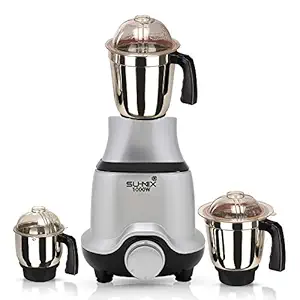 Su-mix BUTSLVMGF21 1000-Watt Mixer Grinder with 3 Jars (1 Wet Jar, 1 Dry Jar and 1 Chutney Jar) - Silver Make In India