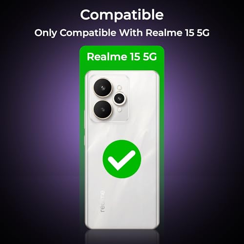 Image of A rtistque Clear Hard Transparent Acrylic Armor Anti-Drop Shockproof TPU Edge Back Cover Case for Realme 15 5G - Black