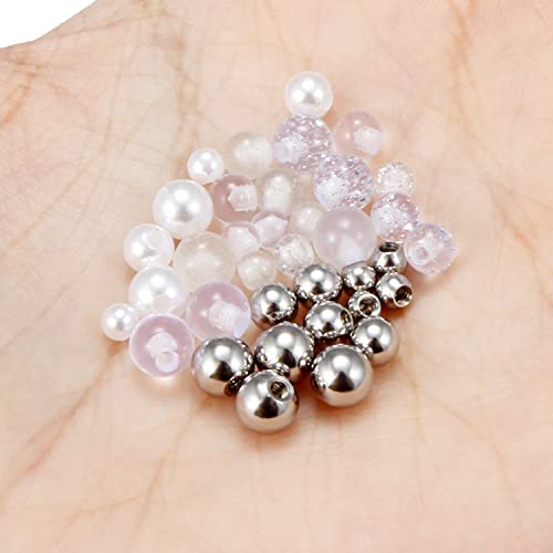 Ftovosyo 36Pcs 14G 3-5mm Multiple Different Sizes Replacement Balls Jewelry Piercing Stainless Steel Barbell Parts for Industrial Barbell/Nipple Rings/Tongue Rings3