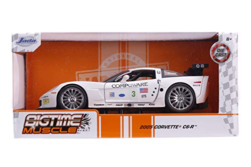 Jada Bigtime Muscle 1:24 Chevy Corvette C6R Blanco miniatura 7