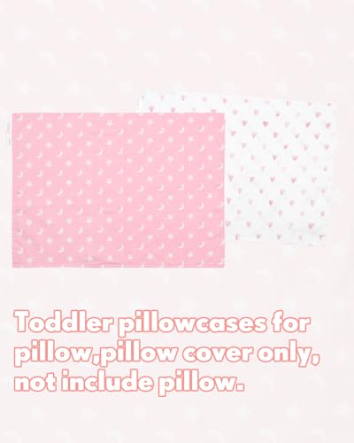 Image of ALVABABY Toddler Pillowcases Fits 14x20in,13x18in Kids Cotton Baby 2 Packs Envelope Kids Pillow Cover for Boy Girl Sleeping Travel 2L-FTP18A