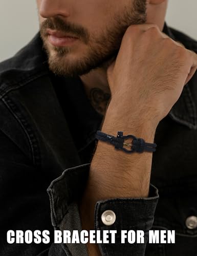 Pulsera Cristian con Cruz para Hombre Giovanchi miniatura 3