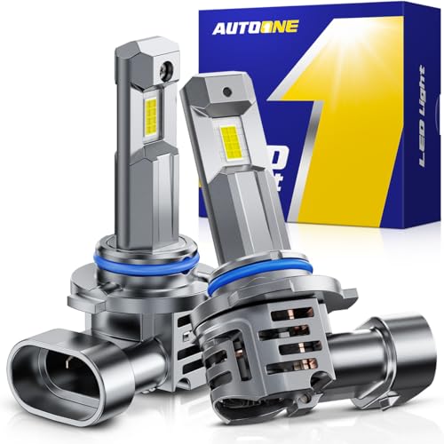 Image of AUTOONE 9006 Led Bulbs, 70000LM 6000K Cool White, 1400% Brightness, HB4 Upgraded Replacement for Cars, Plug and Play (Pack of 2)