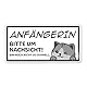 Auto-Magnet-Schild Anfängerin! Katze I 20 x 10 cm I Fahranfänger-in I kfz768