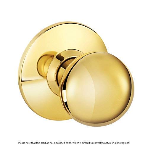 Lawrence Door Knob Cylindrical Lock Passage Function-No Keys Polished Brass (Us3) Finish Lh5301Ob Non-Handed Ul Certified Ansi/Bhma Grade 2 Commercial Door Lock For Heavy Duty Use #TOP1
