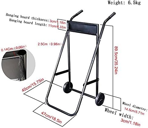 Miniatura 3 de Carretilla de motor fuera de borda plegable con 2 ruedas, motor de barco que soporta hasta 110 libras para mover o reparar y mostrar motores fuera