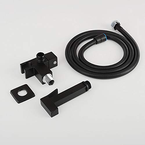 Rociador de bidé de mano for inodoro con manguera de ducha negra 8