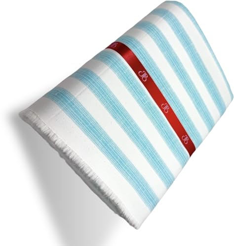 Image of JHABAK'S Unstitched Striped Shirt Fabric for Men - Cotton Linen Blend Lining Material - Shirt and Kurta Piece Cloth