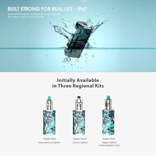 INNOKIN Adept Zlide Vaping Kit – Waterproof E Cigarette Starter Kit with 11–17W Auto Wattage, 2ml Zlide Tank, Long-Lasting 3000mAh Built-in Battery – E Cigarette, No Nicotine (WHITE) - Image 5