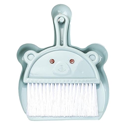 Jildouf Juego de recogedor de escoba pequeña, herramienta de limpieza de cepillo de barredora de piso, escoba batidora portátil con asa, pequeña escoba de limpieza para mesa, escritorio, teclado,