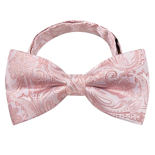 Image of YourTies Bow Ties for Men Pretied Bowties Solid Color Satin Bow Tie Formal Business Tuxedo Wedding Party Prom