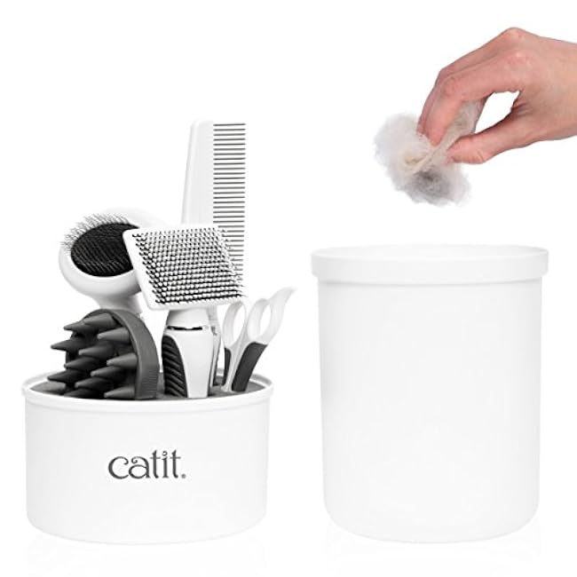 Catit Senses 2.0 Short Hair Cat Grooming Kit,White, 6 Piece Set-y1HRPW2Q