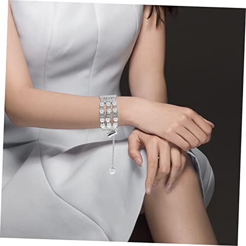 Correa de reloj acero inoxidable perlas COLLBATH pulsera delicada de eslabones moda 6