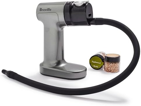 Breville BSM600SIL Smoking Gun, Handheld Food and Cocktail Smoker...