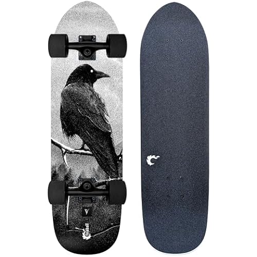 Fireball Mini Cruiser Longboard Skateboard Complete - Fully Assembled & Ready to Ride 29.5 x 8.5” Professional Maple Board - Artist Series Limited Edition Cruiser
