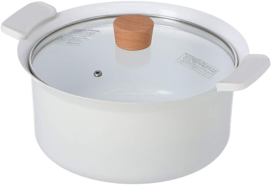 Konan Original LIFELEX Ceramic Double Handed Pot, 9.4 inches (24 cm) KHK05-1787