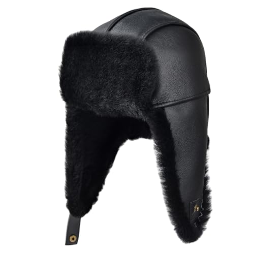 Chapeau de trappeur ushanka mixte en fourrure pour l'hiver