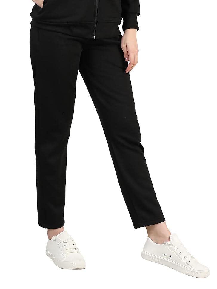 Image of CHKOKKO Women High Rise Gym Wear Sports Fitness Relaxed Track Pant