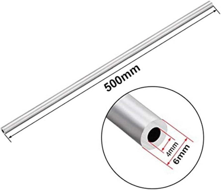 1-10pcs 304 Stainless Steel Round Capillary 1-12mm Seamless Straight Tube Round Capillary Tube Length 250/500mm(10x8x500mm 1pcs)