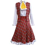 Anime Cos Kazami Yuuka Cosplay Costume Party Uniform Full Set Female Suit (Small) Red