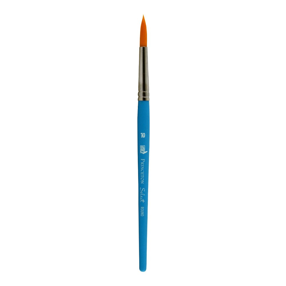 Princeton Select Artiste, Mixed-Media Brushes for Acrylic, Oil, Watercolor Series 3750 Round Synthetic, Size 10