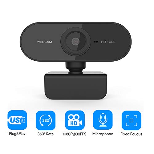 HD Webcam with Microphone, 1080p Streaming Web Camera Autofocus, Computer Webcam with Microphone