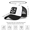 Enwokran Baseball Cap Mens Quirky Bizarre Embroidery Hats Unisex, Hip Hop Trucker Caps Adjustable Mesh Back UPF 50+ UV Protection Summer Sun Hat Sports Cap (A_Black White) #5