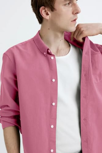 Image of BE ACTIVE Men's Oxford Cotton Lycra Casual Shirt || Men Stylish Shirt || Full Sleeves || Simple Shirt for Men || Timeless Style & Comfort