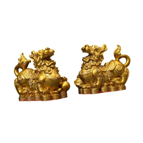Statue Chinoise Feng Shui Pi Yao Laiton Objet Déco Table Bureau - 3