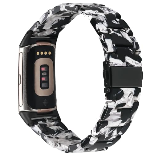 Bracelet résine Fitbit Charge 5 anti-irritation léger étanche boucle acier
