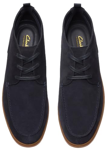 Clarks Homme Torford Mid Derby, Navy Suede, 39.5 EU