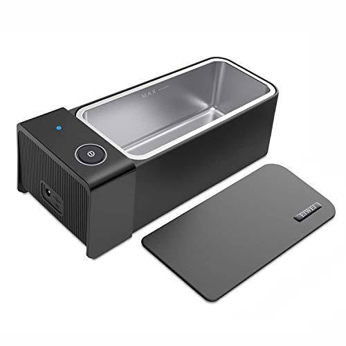 Portable Ultrasonic Cleaner, EIWEI Professional Supersonic Cleaner, 20oz 600ml Low Noise Stainless Steel