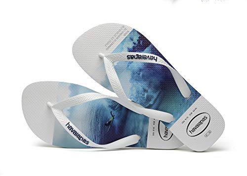 Chinelo Hype, Havaianas, Masculino, Branco/Branco/Azul, 41/42
