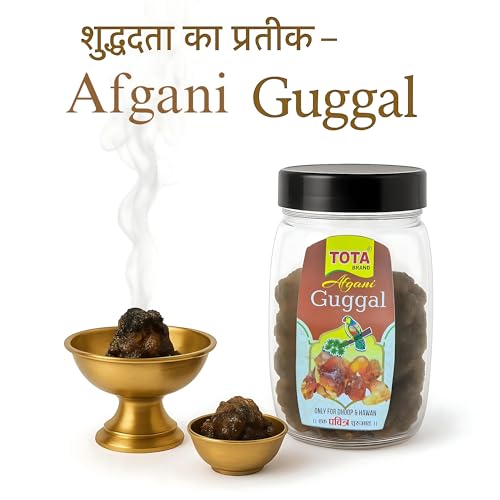 Image of TOTA Pure Afghani Guggal, 50g | Natural Guggul - No Artificial Fragrance | 100% Natural Resin Gugal /Guggul, For Puja Havan Dhoop Dhuni Meditation, Air Purification & Ayurvedic Healing
